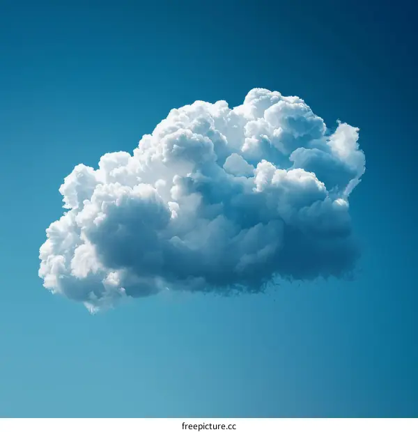 Majestic White Cloud in a Blue Sky