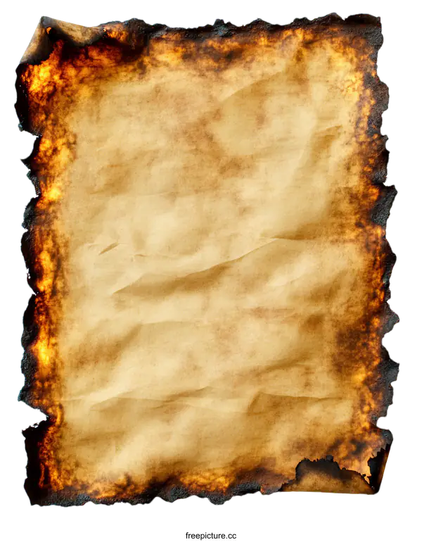 [Transparent Background PNG]Burnt Antique Paper Texture Background