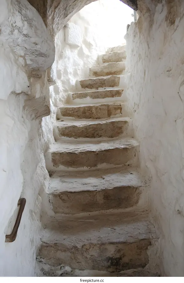 Stone Steps Leading Upward to Light