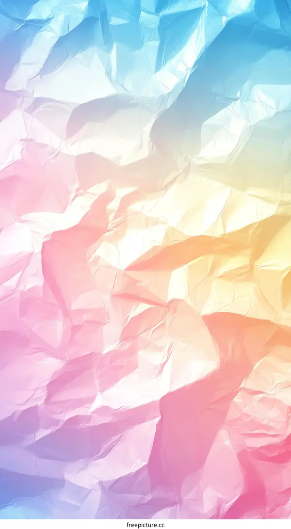 Colorful Crumpled Paper Texture Background