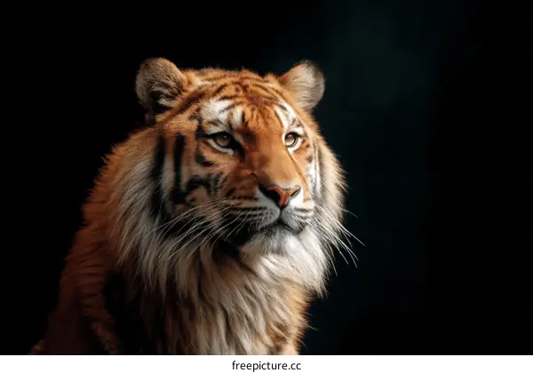 Close-up Portrait of a Majestic Tiger
