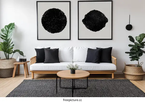Modern Minimalist Living Room Art Decor