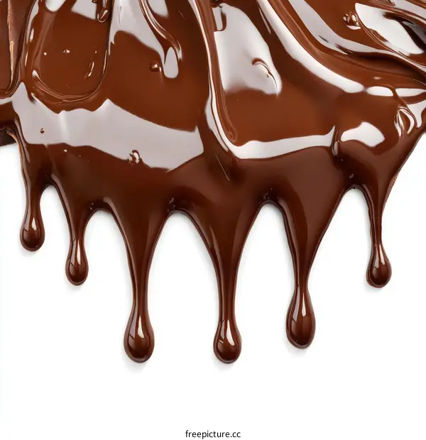 Melted Chocolate Drips Close-up