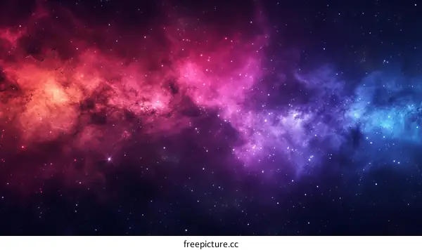 Amazing space background with colorful nebula and stars