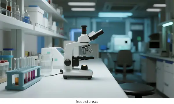Modern Laboratory Equipment: Microscope and Scientific Tools