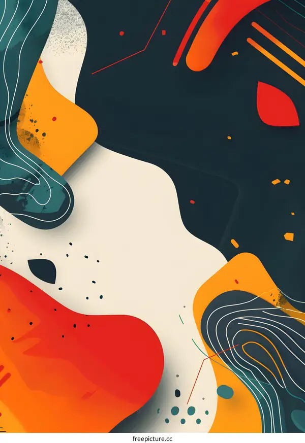 Abstract Background With Colorful Shapes