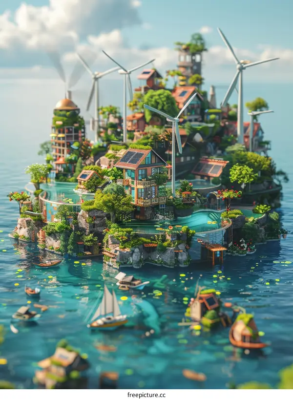 Floating Eco Village in the Middle of the Ocean