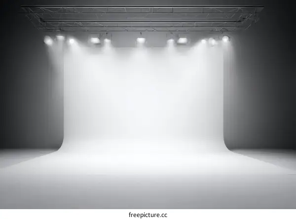Empty Studio Photography Background with Lighting