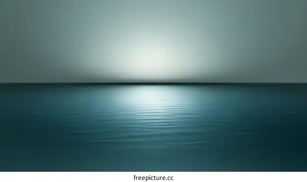 Tranquil Sea Horizon Illustration