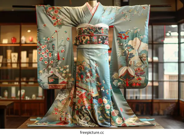 A Geisha in Traditional Kimono