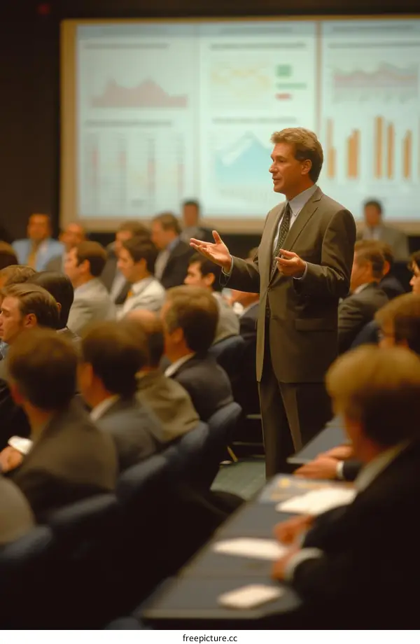 Businessman giving a presentation in a conference room