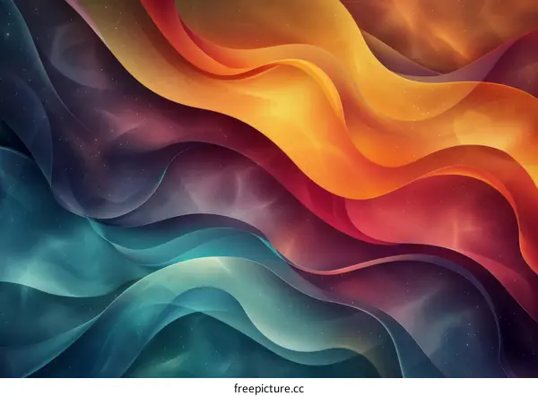 Vibrant Gradient Swirls: Abstract Fluid Art