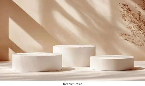 Minimalist White Product Display with Natural Light
