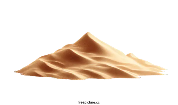 [Transparent Background PNG]A Pile of Beige Sand Isolated on White Background
