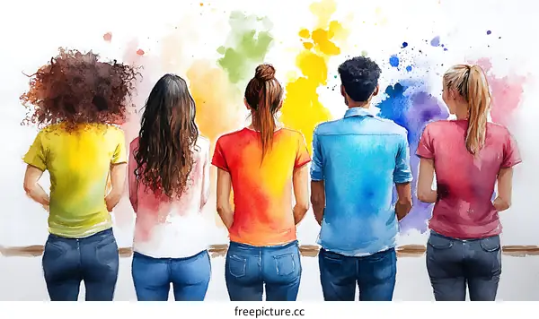Diversity and Creativity Colorful Illustration