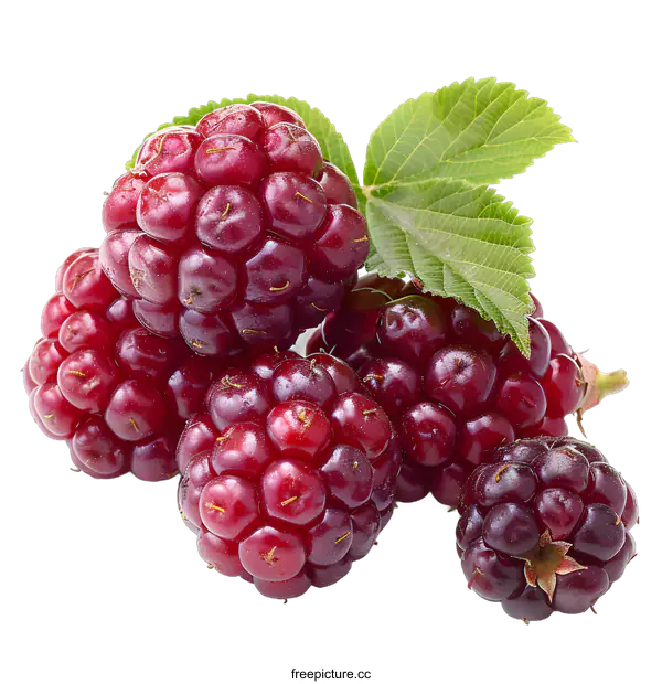 [Transparent Background PNG]Fresh Blackberries on White Background
