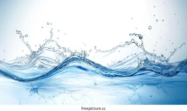 Dynamic Water Splash and Wave Pattern