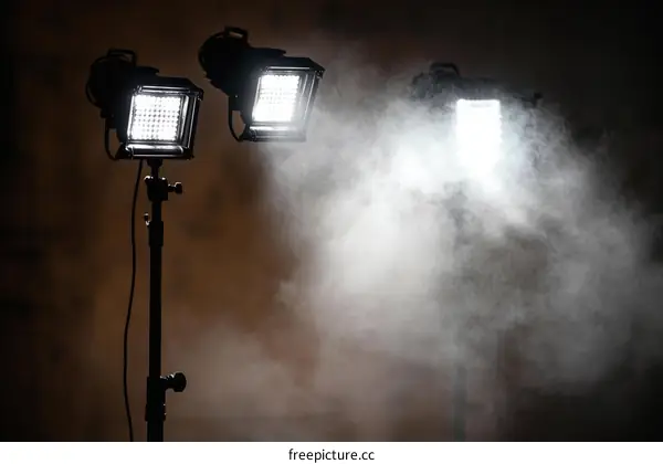 Professional Studio Lighting Equipment Setup