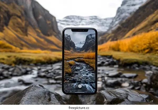 Smartphone Photography of Mountain Landscape