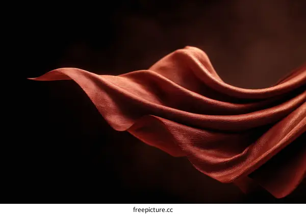 Elegant Reddish-Brown Fabric Drape