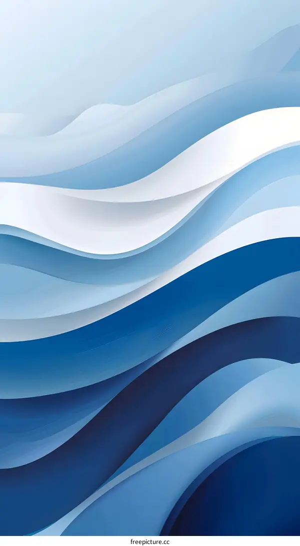 Abstract Blue Waves Background