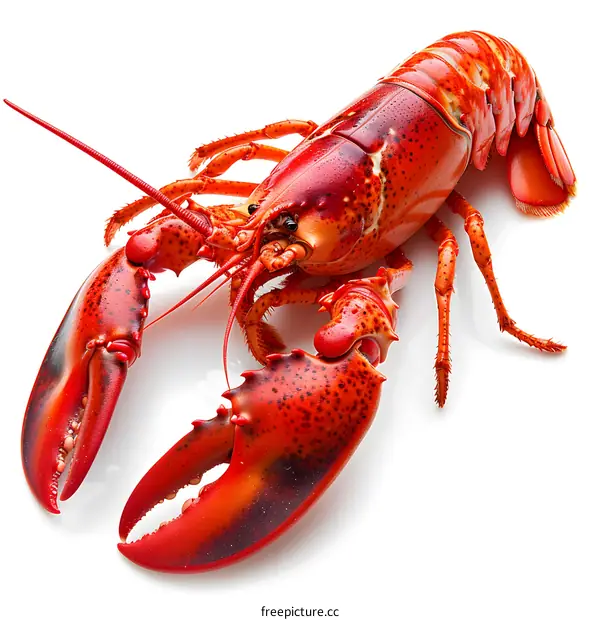 Red Lobster on White Background