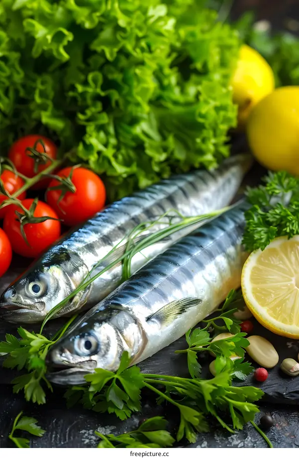 Fresh Mackerel with Herbs and Vegetables