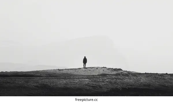 alone man standing on the top of the mountain looking at the sea of fog