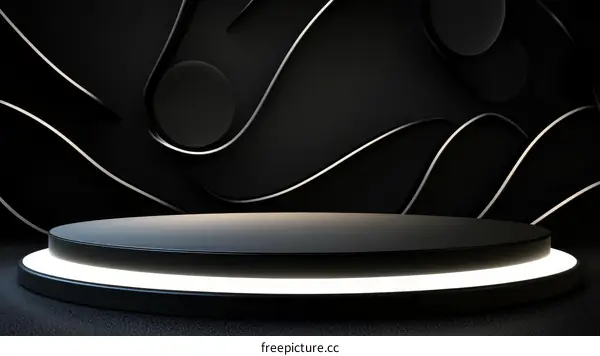 Dark Abstract Product Display Stage