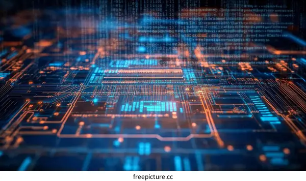 Abstract Circuit Board Technology Illustration