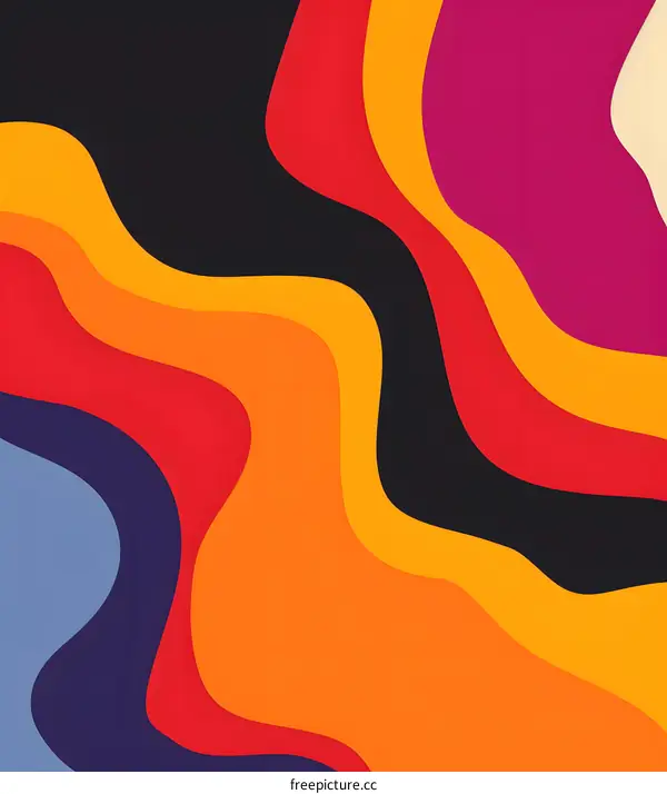 Abstract Colorful Wavy Pattern Background Design