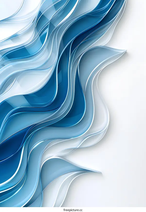 Abstract Blue Wave Pattern Background Design