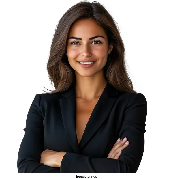 [Transparent Background PNG]Confident Business Woman Portrait