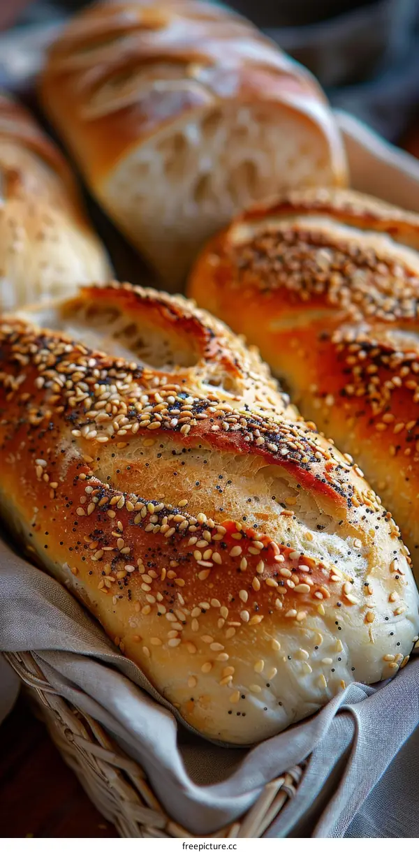 Freshly Baked Sesame and Poppy Seed Bread