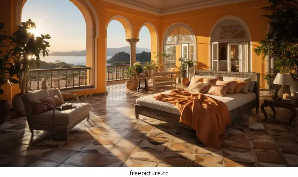 Bright Mediterranean Villa With Terrace And Sea View