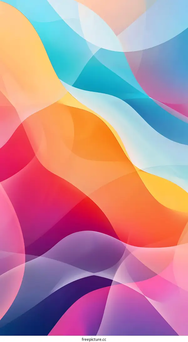 Abstract Colorful Gradient Background with Wavy Lines