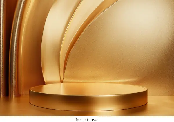 Luxury Gold Product Display Podium