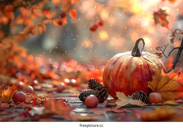 A Pumpkin in Autumn