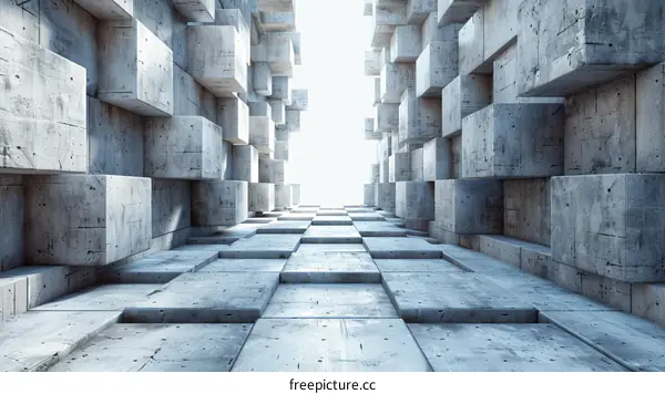 Modern Concrete Block Structure