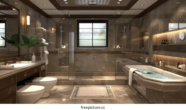 Luxury Modern Bathroom Design Illustration