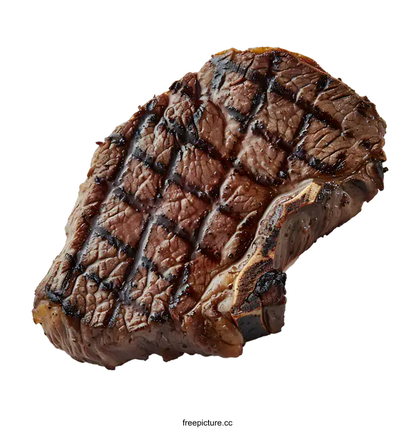 [Transparent Background PNG]Grilled Steak on White Background