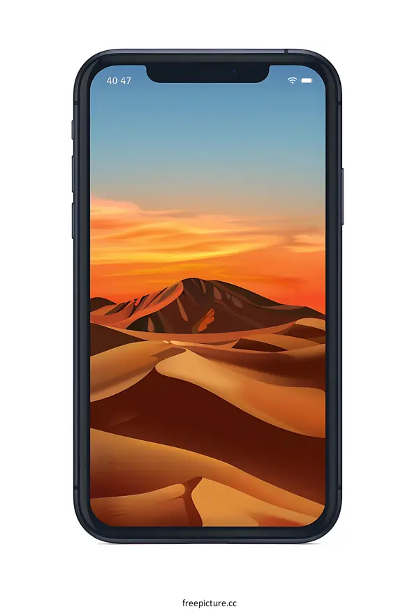 Sunset Desert Landscape Phone Wallpaper