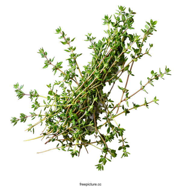 [Transparent Background PNG]Fresh Thyme on White Background