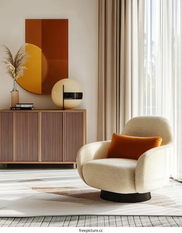 Modern Living Room with Mid-Century Style