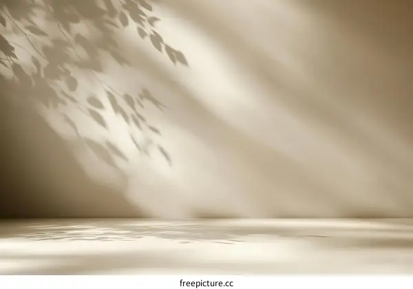 Elegant Empty Studio Background with Natural Light