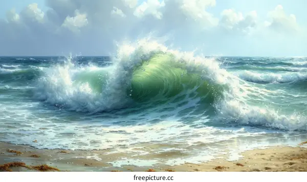 The power of the ocean captured in an awe-inspiring painting