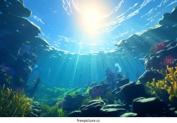 Underwater Ocean Scene