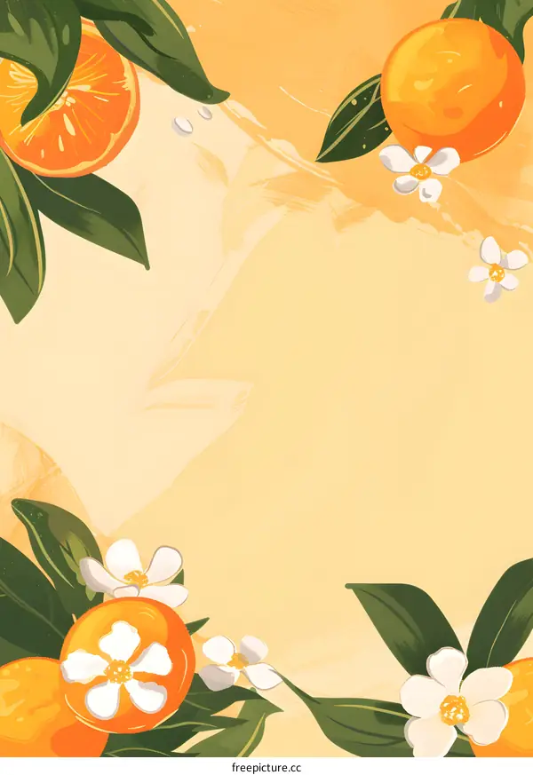 Orange Blossom Flower Illustration