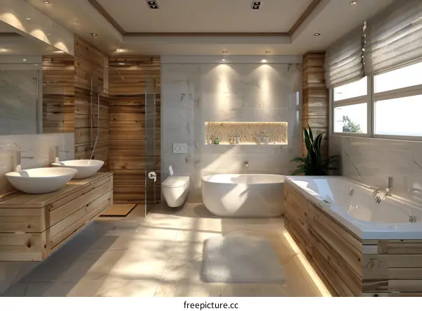 Bathroom Interior with Natural Elements