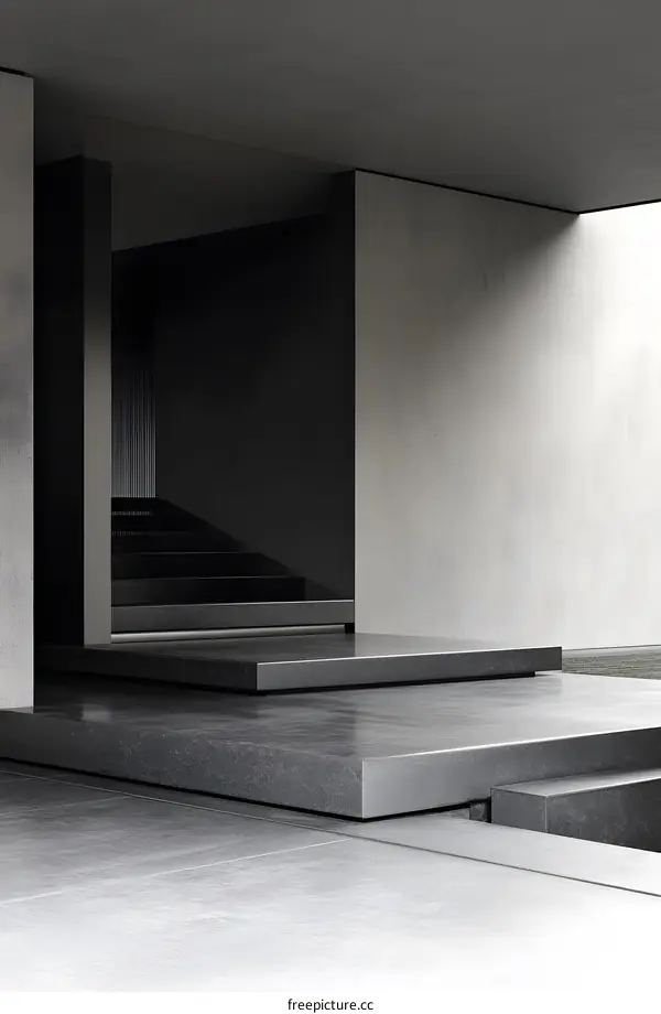 Modern Minimalist Concrete Stairs